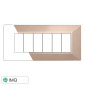 Immagine 1 - ETTROIT MOON PLACCA PLASTICA PIRAMIDE 6P BRONZO - Mod. AN90610 - Compatibile con BTicino AXOLUTE
