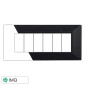 Immagine 1 - ETTROIT MOON PLACCA PLASTICA PIRAMIDE 6P NERO BRILLANTE - Mod. AN90624 - Compatibile con BTicino AXOLUTE