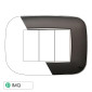 Immagine 1 - ETTROIT MOON PLACCA PLASTICA ORBIS 3P ACCIAIO SCURO - Mod. AN91307 - Compatibile con BTicino AXOLUTE