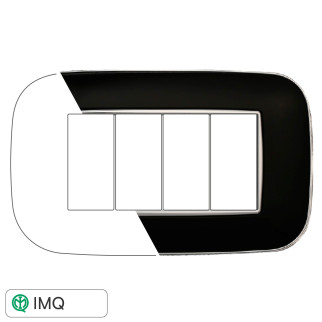 PLACCA ORBIS 4P NERO - modello AN91402