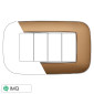 Immagine 1 - ETTROIT MOON PLACCA PLASTICA ORBIS 4P ORO - Mod. AN91411 - Compatibile con BTicino AXOLUTE