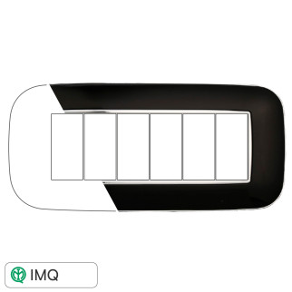 PLACCA ORBIS 6P NERO - modello AN91602