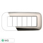 Immagine 1 - ETTROIT MOON PLACCA PLASTICA ORBIS 6P CROMATO LUCIDO - Mod. AN91613 - Compatibile con BTicino AXOLUTE
