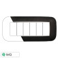 Immagine 1 - ETTROIT MOON PLACCA PLASTICA ORBIS 6P NERO BRILLANTE - Mod. AN91624 - Compatibile con BTicino AXOLUTE