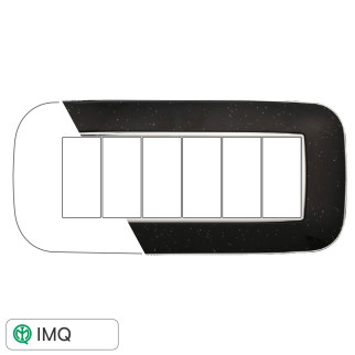 PLACCA ORBIS 6P NERO BRILLANTE - modello AN91624