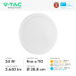 Immagine 5 - V-Tac Pro VT-60024 Mini Pannello LED Rotondo 24W SMD Chip Samsung a Superficie con Driver - SKU 78791 / 78801 / 78811