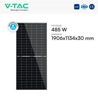 Pannelli Solari Fotovoltaici 485W TOPCon IP68 V-Tac Jinko