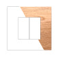 Immagine 1 - ETTROIT VENUS PLACCA PLASTICA 2P LEGNO SCURO - Mod. VA83205 - Compatibile con VIMAR ARKÉ