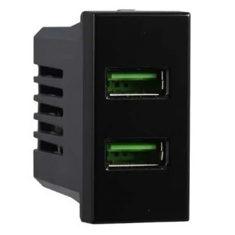 PRESA USB 2POSTI 2.1AMH NERO - modello VA2402