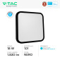 Immagine 2 - V-Tac Pro VT-8618 Plafoniera LED Quadrata 18W SMD Chip Samsung IP44 Colore Nero - SKU 76441-24