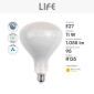 Immagine 3 - Life Lampadina LED E27 11W Reflector R125 Filament Dimmerabile in Vetro Frost - mod. 39.922371CDS27
