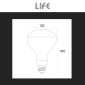 Immagine 7 - Life Lampadina LED E27 11W Reflector R125 Filament Dimmerabile in Vetro Frost - mod. 39.922371CDS27