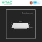 Immagine 9 - V-Tac Pro VT-61018 Pannello LED Quadrato 18W SMD Chip Samsung da Incasso con Driver - SKU 104861 / 104871 / 104881
