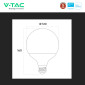 Immagine 4 - V-Tac Pro VT-288 Lampadina LED E27 18W Globo G120 SMD Chip Samsung - SKU 21125