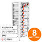 Immagine 1 - V-Tac Deye Armadio Rack da Terra 8 Accumulatori BMS LiFePO4 40,96kWh per Inverter Trifase CEI 0-21 e 0-16 - SKU 12296