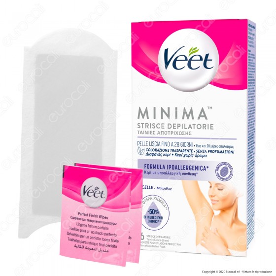 Veet Minima Strisce Depilatorie Ascelle con Formula Ipoallergenica - Veet Minima Strisce Depilatorie Ascelle con Formula Ipoallergenica -