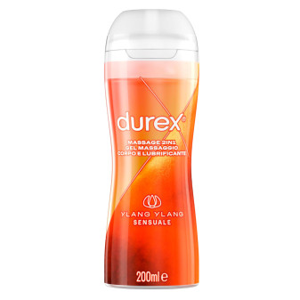 Durex Massage 2in1 Sensual con Ylang Ylang, Gel Massaggi + Lubrificante Intimo 200ml
