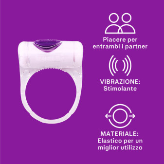 Durex Vibe Ring Anello Vibrante Elastico e Silenzioso ad Azione Stimolante