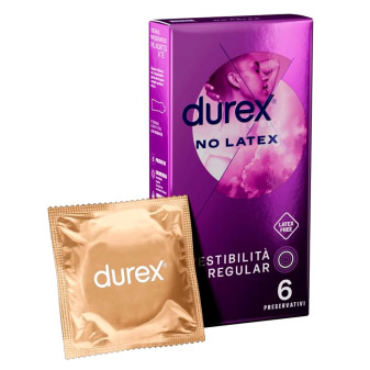 Preservativi Durex No Latex Anallergici Senza Lattice - Confezione da 6 Profilattici