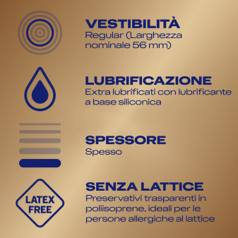 Preservativi Durex Real Feel con Forma Easy On Senza Lattice - Confezione da 6 Profilattici