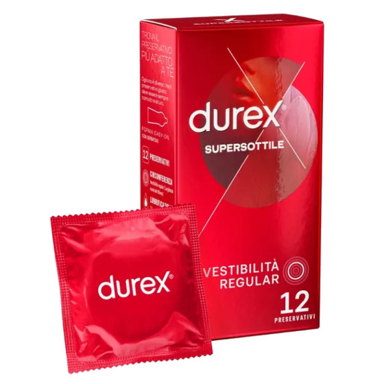 Preservativi Durex Supersottile Alta Sensibilità con Forma Easy On - Confezione da 12 Profilattici Preservativi Durex Supersottile Alta Sensibilità con Forma Easy On - Confezione da 12 Profilattici
