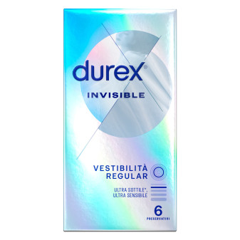 Preservativi Durex Invisible Ultra Sottili - Confezione da 6 Profilattici