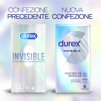 Preservativi Durex Invisible Ultra Sottili - Confezione da 6 Profilattici