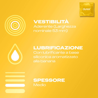 Preservativi Durex Tropical Mix Aromatizzati alla Frutta con Forma Easy On - Confezione da 6 Profilattici