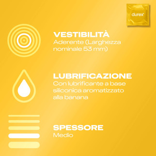 Preservativi Durex Tropical Mix Aromatizzati alla Frutta con Forma Easy On - Confezione da 6 Profilattici