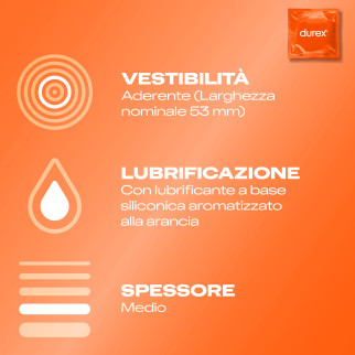 Preservativi Durex Tropical Mix Aromatizzati alla Frutta con Forma Easy On - Confezione da 6 Profilattici