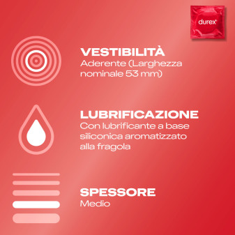 Preservativi Durex Tropical Mix Aromatizzati alla Frutta con Forma Easy On - Confezione da 6 Profilattici