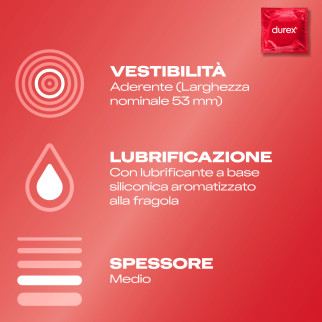 Preservativi Durex Tropical Mix Aromatizzati alla Frutta con Forma Easy On - Confezione da 6 Profilattici