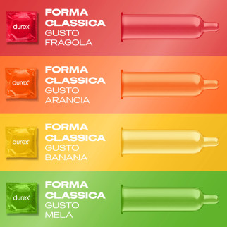 Preservativi Durex Tropical Mix Aromatizzati alla Frutta con Forma Easy On - Confezione da 6 Profilattici