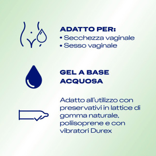 Durex Naturals Classico Gel Lubrificante Intimo con Ingredienti 100% di Origine Naturale - Flacone da 100ml
