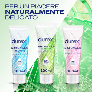 Durex Naturals Classico Gel Lubrificante Intimo con Ingredienti 100% di Origine Naturale - Flacone da 100ml