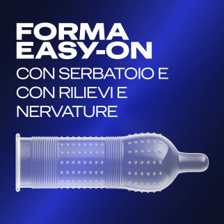 Preservativi Durex Intense con Forma Easy On e Nervature - Confezione da 6 Profilattici