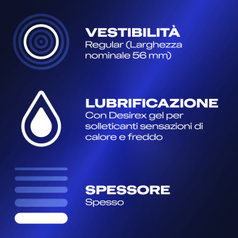 Preservativi Durex Intense con Forma Easy On e Nervature - Confezione da 6 Profilattici