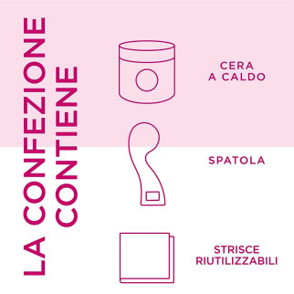Veet Pure Cera allo Zucchero Depilazione Viso e Corpo con Spatola e 12 Strisce Riutilizzabili - Barattolo da 250ml