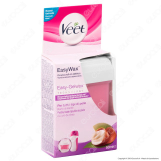 Veet EasyWax Roll-On Gambe e Braccia per Pelli Normali - Ricarica da 50ml