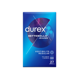Preservativi Durex Settebello Jeans - Confezione da 27 Profilattici