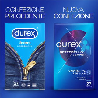 Preservativi Durex Settebello Jeans - Confezione da 27 Profilattici