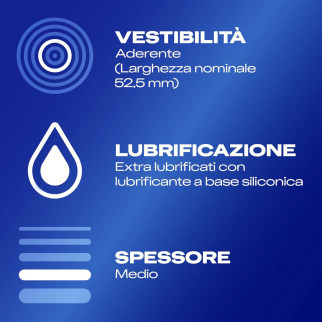 Preservativi Durex Settebello Classico con Forma Easy On - Confezione da 6 Profilattici
