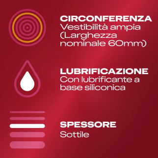 Preservativi Durex Supersottile XL con Forma Easy-On - Confezione da 6 Profilattici