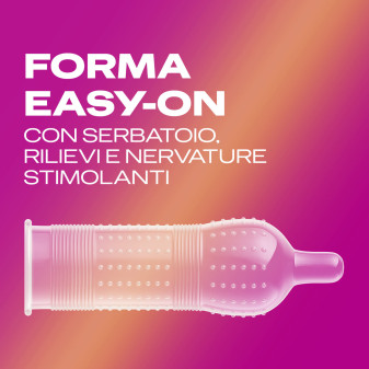 Preservativi Durex Pleasure Max con Forma Easy On e Rilievi Stimolanti - Confezione da 10 Profilattici