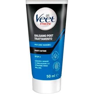 Veet For Men Kit Depilazione Aree Sensibili Crema Depilatoria e Balsamo - Flaconi da 100ml + 50ml