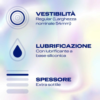 Preservativi Durex Invisible Extra Sottile con Forma Classica - Confezione da 10 Profilattici