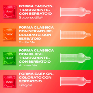 Durex Mix Sorpresa Preservativi Misti - Confezione da 30 Profilattici