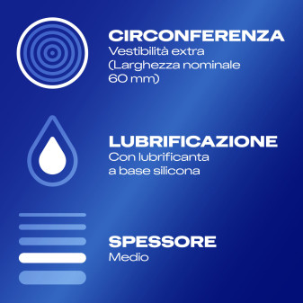 Preservativi Durex Settebello 2XL Extra Large con Forma Classica - 6 Confezioni da 5 Profilattici