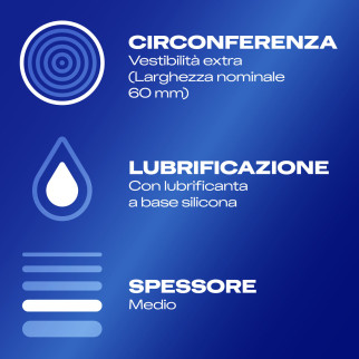 Preservativi Durex Settebello 2XL Extra Large con Forma Classica - 6 Confezioni da 5 Profilattici