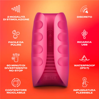 Durex Play Excite Me Ride e Vibe Masturbatore Vibrante Uomo Impermeabile Flessibile con 2 Modalità di Stimolazione